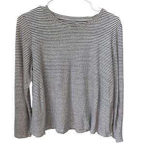 EILEEN FISHER Organic Linen Striped Knit Top Women’s Medium
